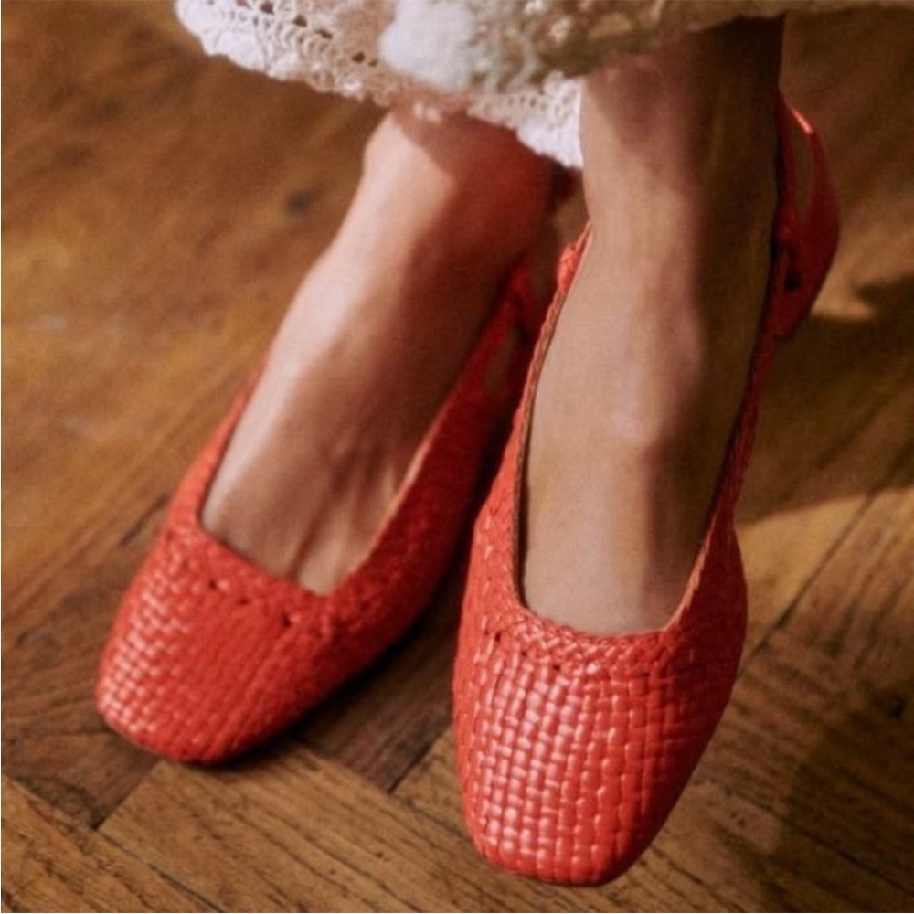 Sezane Noemie Heeled Pumps - Coral